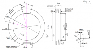 Hình 3.11. Bản vẽ dưỡng kiểm trục Ø162-NoGo